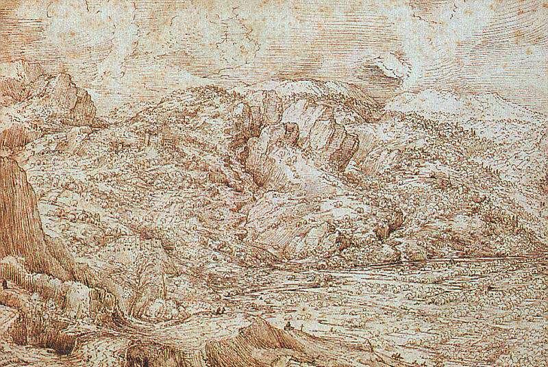 BRUEGEL, Pieter the Elder Landscape of the Alps Sweden oil painting art